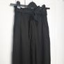 H&M Black High Waisted Paperbag Wide Leg Palazzo Trousers Culottes 6UK/34EU Petite Image 2