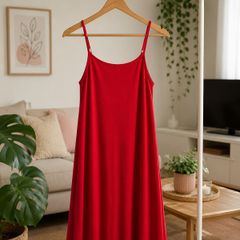 Red asos size 12 cami style T-shirt dress