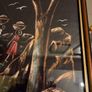 Vintage Haitian Art Painting on Fabric - Signed Image 9