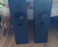 Vintage Technics Amp and Floor Standing Speakers