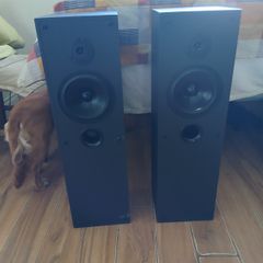 Vintage Technics Amp and Floor Standing Speakers