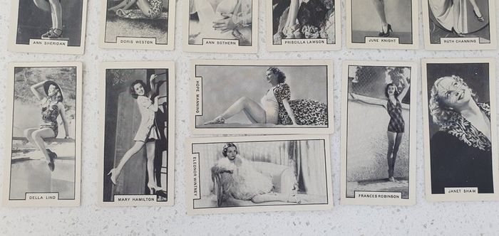 Vintage Real Photo Cigarette Cards Modern Beauties Actresses