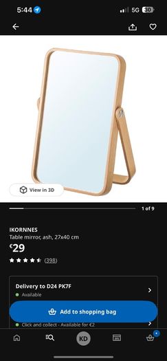 table mirror