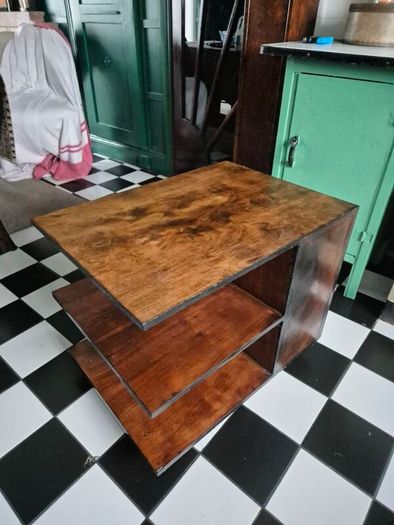 Vintage Art Deco retro MidCentury cupboard/ bookshelf/coffee table on wheels