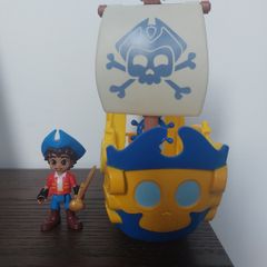 Santiago with pirate ship toy