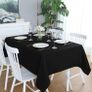 52 x 70-inch linen look tablecloth, table cover, black Image 2
