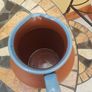 Vintage Terracotta Pottery Blue Glazed Rimmed Devon Jug Image 5