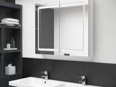 LED Bathroom Mirror Cabinet Shinning White 80x12x68 cm