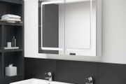LED Bathroom Mirror Cabinet Shinning White 80x12x68 cm