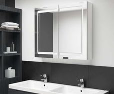 LED Bathroom Mirror Cabinet Shinning White 80x12x68 cm