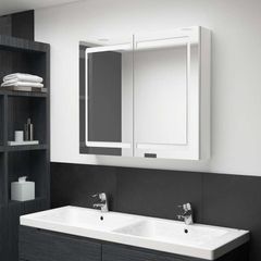 LED Bathroom Mirror Cabinet Shinning White 80x12x68 cm