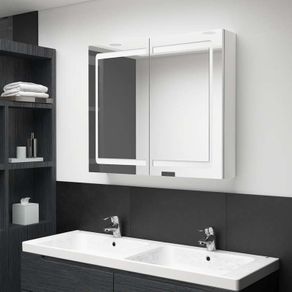 LED Bathroom Mirror Cabinet Shinning White 80x12x68 cm