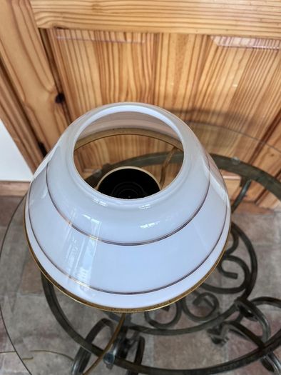 Ceramic lamp 65 euro. Brass with glass shade 95 euro . Chinese style 50 euro .
