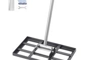 Lawn Leveling Rake, Lawn Leveler with 78 in Handle, 17x10 in Ground Plate, Rust-Resistant Carbon Steel Soil Leveler, 5 Heights Adjustable,