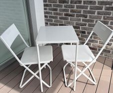 Outdoor white steel table Ikea Fejan