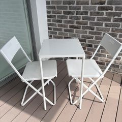 Outdoor white steel table Ikea Fejan