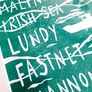 Lino-cut print 'Irish Sea Areas' Image 2