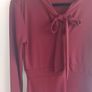 ASOS Burgundy Dress with Tie-neck. Image 2