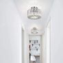 Crystal Ceiling Light - Easric Modern Ceiling Lights Living Room LED Ceiling Lighting Industrial Chandeliers Ceiling Lights for Bedroom Hallway Kitchen Bathroom,Chrome Image 5