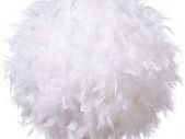 Feather Light Shade for Ceiling Pendant Light, Fluffy Lamp Shade Lampshade Lightshade for Table Lamp and Floor Lamp, Bedroom, Living Room, Wedding or Party Decoration, Diameter 40cm, White