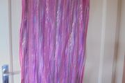 "River Island" Pink Woven Striped Scarf/Wrap for Sale