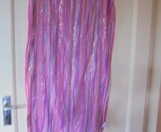 "River Island" Pink Woven Striped Scarf/Wrap for Sale