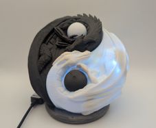 USB powdered dragon light 3d printed