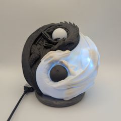 USB powdered dragon light 3d printed