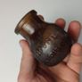 285 - Vintage 4oz Brown Amber Glass Bovril Decorative Collectible Display Bottle Image 4