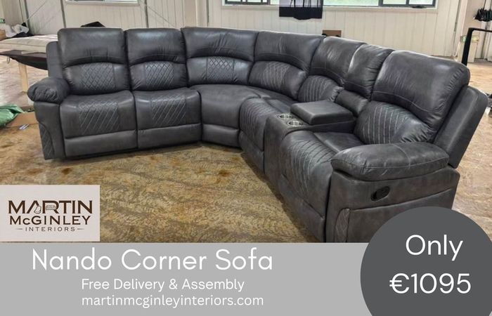 New Grey Nando Corner Sofa Sets