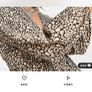 Topshop leopard print black & cream ladies blouse Image 4