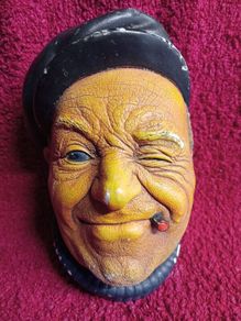 Vintage Bosson Chalkware Head / Boatman  1960s