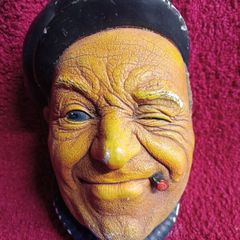 Vintage Bosson Chalkware Head / Boatman  1960s