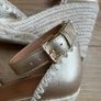 Ladies gold wedge shoes Image 9