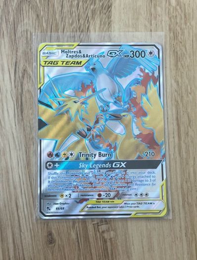 Moltres & Zapdos & Articuno GX Pokemon Card