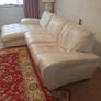 Leather white corner sofa Image 4