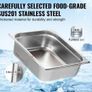 8 Pack Hotel Pans, 1/2 Size Anti-Jam Steam Pan with Lid, 0.8mm Thick Stainless Steel Steam Table Pan, 4-Inch Deep Commercial Table Pan, Catering Storage Food Pan, for Industrial & Scientific Image 2