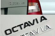 3D ABS Chrome Black Logo Octavia Emblem Letters Car Rear Trunk Badge Octavia 1 2 3 4 A5 A7 MK3 Octavia Sticker Accessories