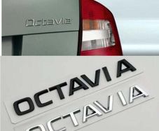 3D ABS Chrome Black Logo Octavia Emblem Letters Car Rear Trunk Badge Octavia 1 2 3 4 A5 A7 MK3 Octavia Sticker Accessories