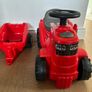 Red ride on tractor with trailer Image 2