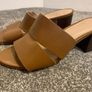Office Brown Leather Wedges Image 2