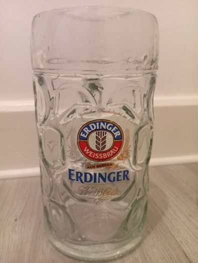 Original Erdinger Weissbrau 1litre Beer Glasses