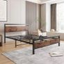 Double Bed Frame with Wooden Headboard Image 2