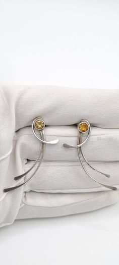 925 vintage Sterling silver and topaz studs