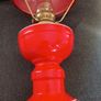 Rare red glass oil lamp Image 3