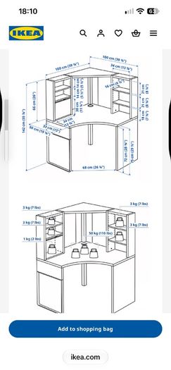 ikea corner workstation