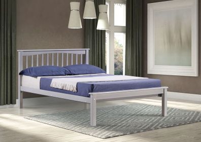 Sandra Double Bedframe Grey, Beech and White