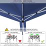 3m x 3m Pop Up Gazebo with Sides & 4 Weight Bags & Carry Bag Image 5