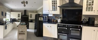 Speckled Black Marble Worktop sections Used but Like New no damage