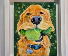 Not enough balls - oil painting - framed